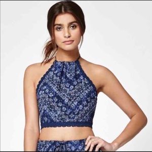 Kylie & Kendall Crop Halter Top